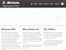 Tablet Screenshot of michelsconstruction.com